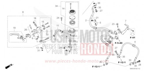 FRONT BRAKE MASTER CYLINDER (CBR1000SP) CBR1000SPN de 2022